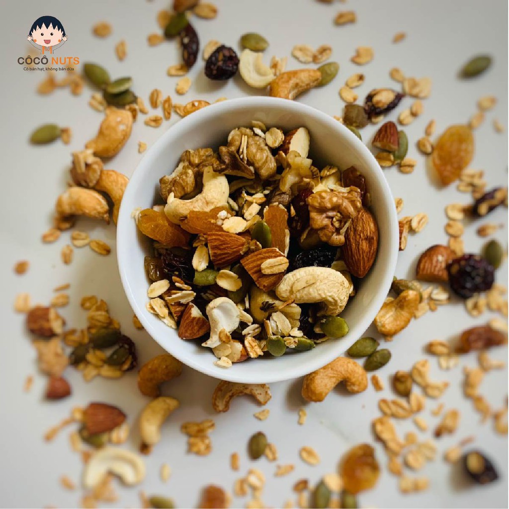 Granola cao cấp siêu hạt ( không đường) -500g