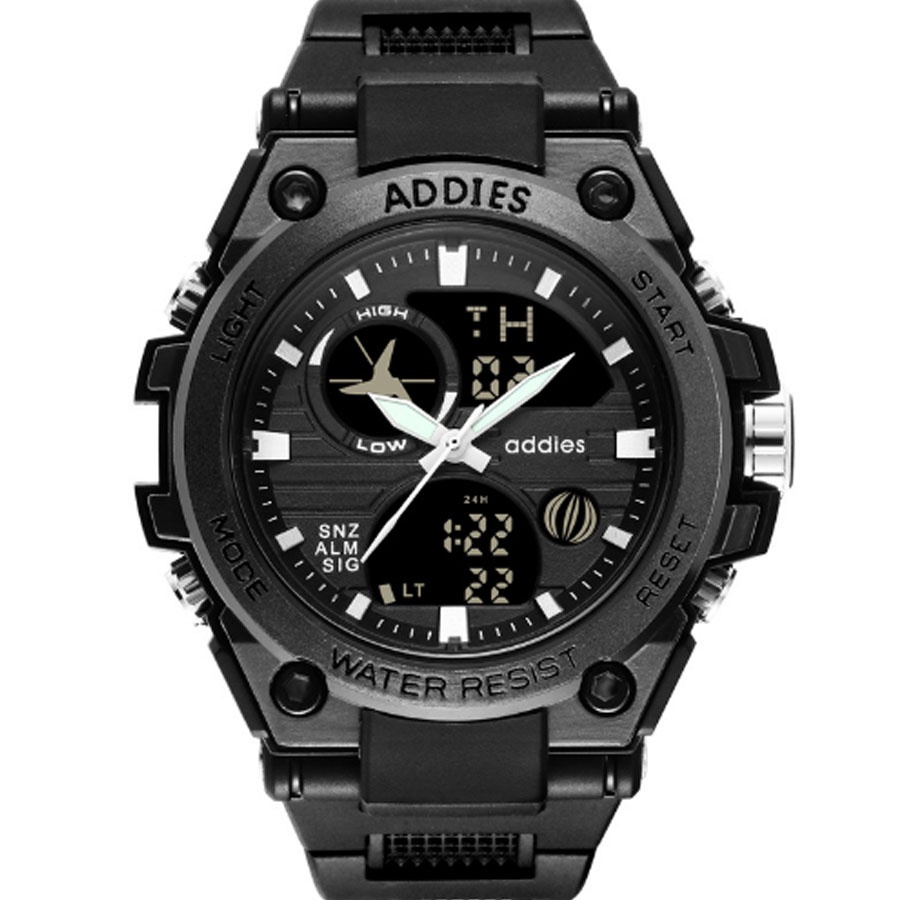 Đồng hồ thời trang nam addies dạ quang, đồng hồ phát sáng đeo tay, đồng hồ thể thao nam chống nước