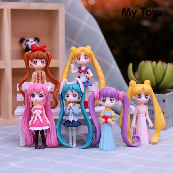 Sailor Moon Để Làm Dễ Thương Búp Bê Phim Hoạt Hình Cổ Tích Phòng Ngủ Bánh Nướng Nhỏ Trang Trí Để Bàn Trang Trí Trang Trí