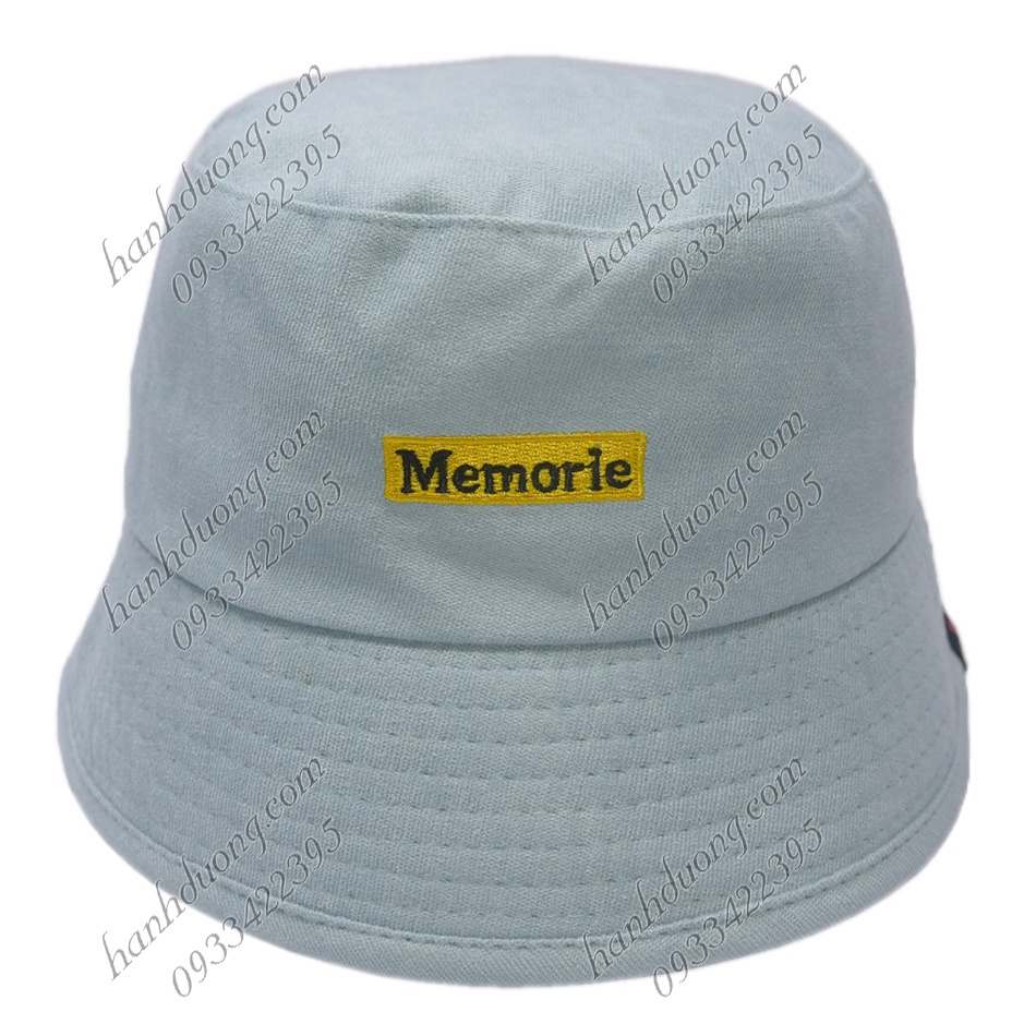 Nón bucket nhung Memorie mũ tai bèo nhung mũ bucket vành nhỏ phù hợp cả nam nữ