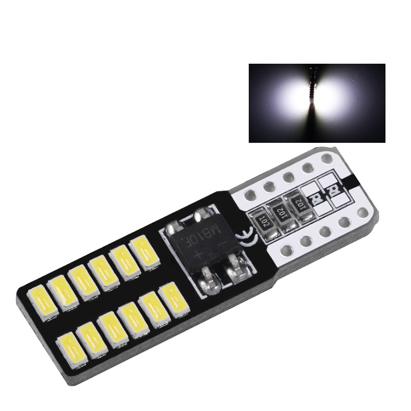 10 Bóng Đèn Led T10 24smd 3014 12v Siêu Sáng Cho Xe Hơi