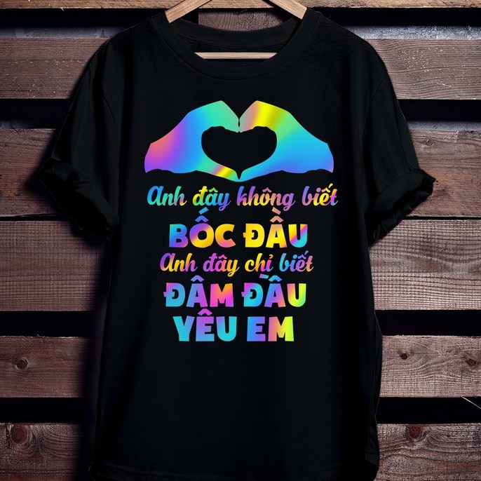 Áo Thun Tay Lỡ phản quangchữ Bốc Đầu siêu chất vải cotton xịn Phản Quang 7 Màu Đa Sắc