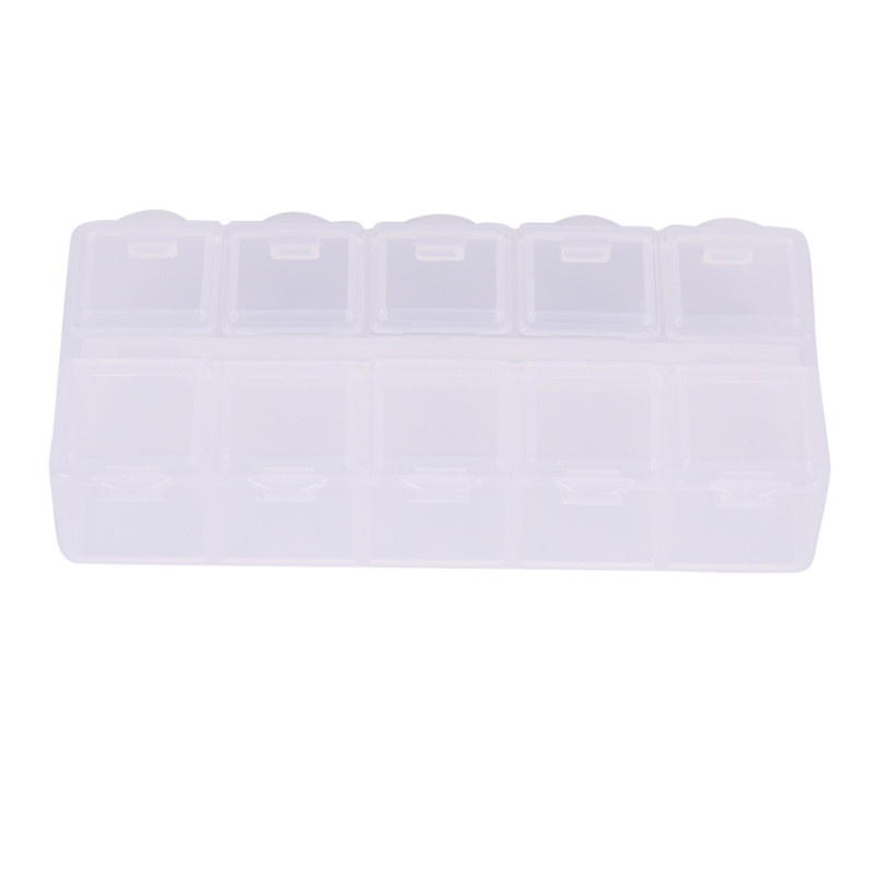 1 Hộp Đựng Thuốc 10 Ngăn Tiện Lợi