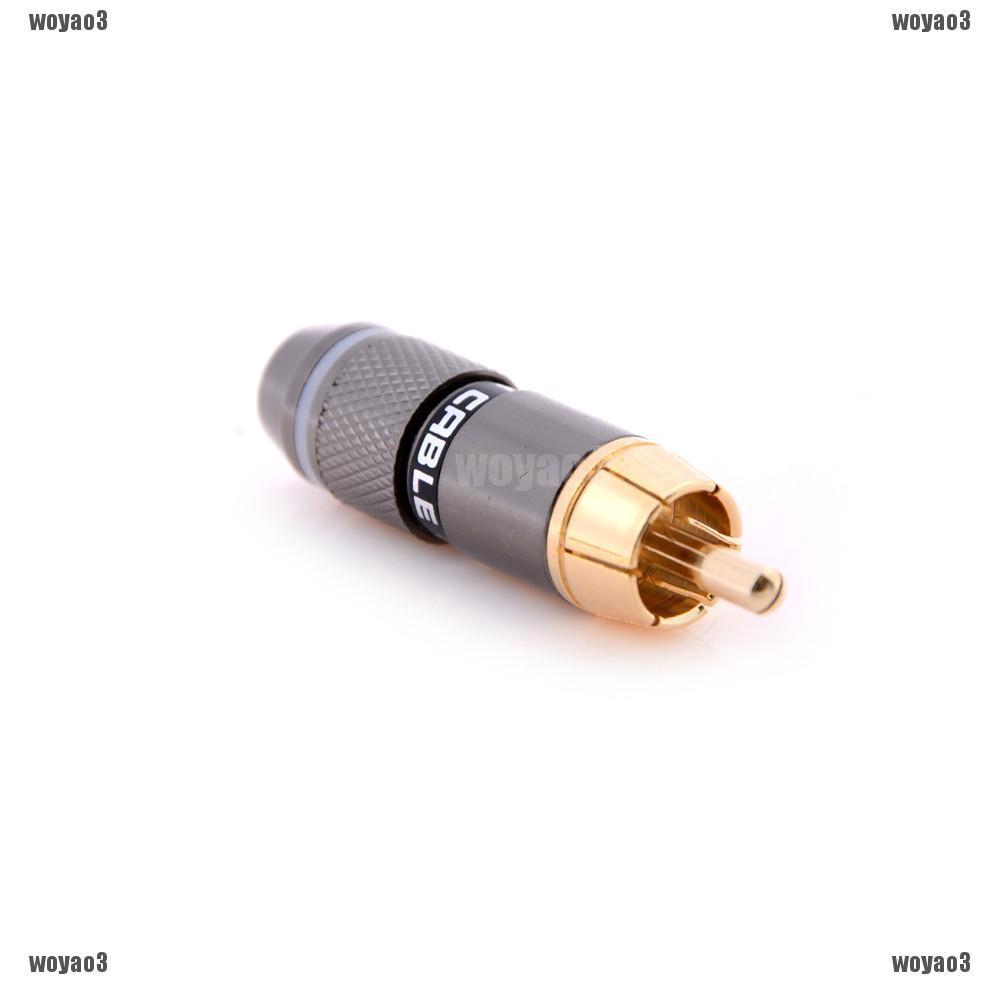 Set 4 Phích Cắm Âm Thanh RCA Hi-Fi Mạ Vàng Chuyên Dụng