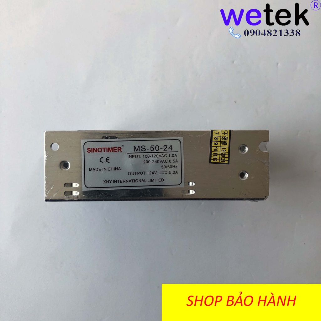 Nguồn xung tổ ong thương hiệu Sinotimer MS-50-24, 50W, 24Vdc, 2.1A, SMPS, hàng công ty, bảo hành 12T, có hóa đơn, CO CQ
