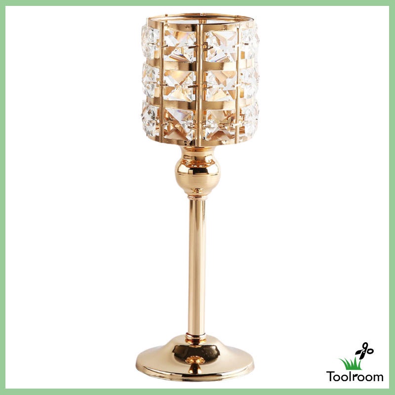 Giá đỡ nến đính pha lê kiểu dáng hiện đại cho trang trí bàn nội thất