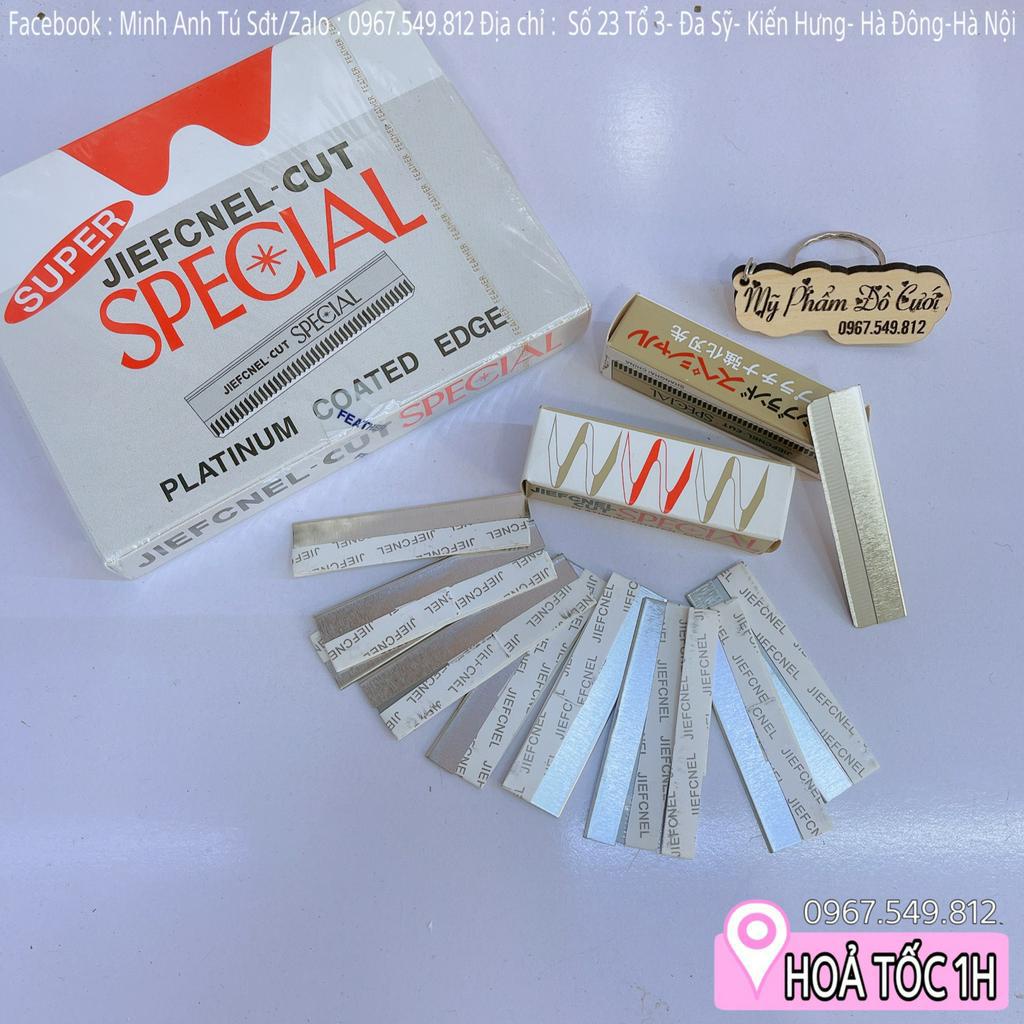 Dao Cạo Lông Mày Jiefcnel Cut Special Hộp 10 Lưỡi Thép Sắc Bén