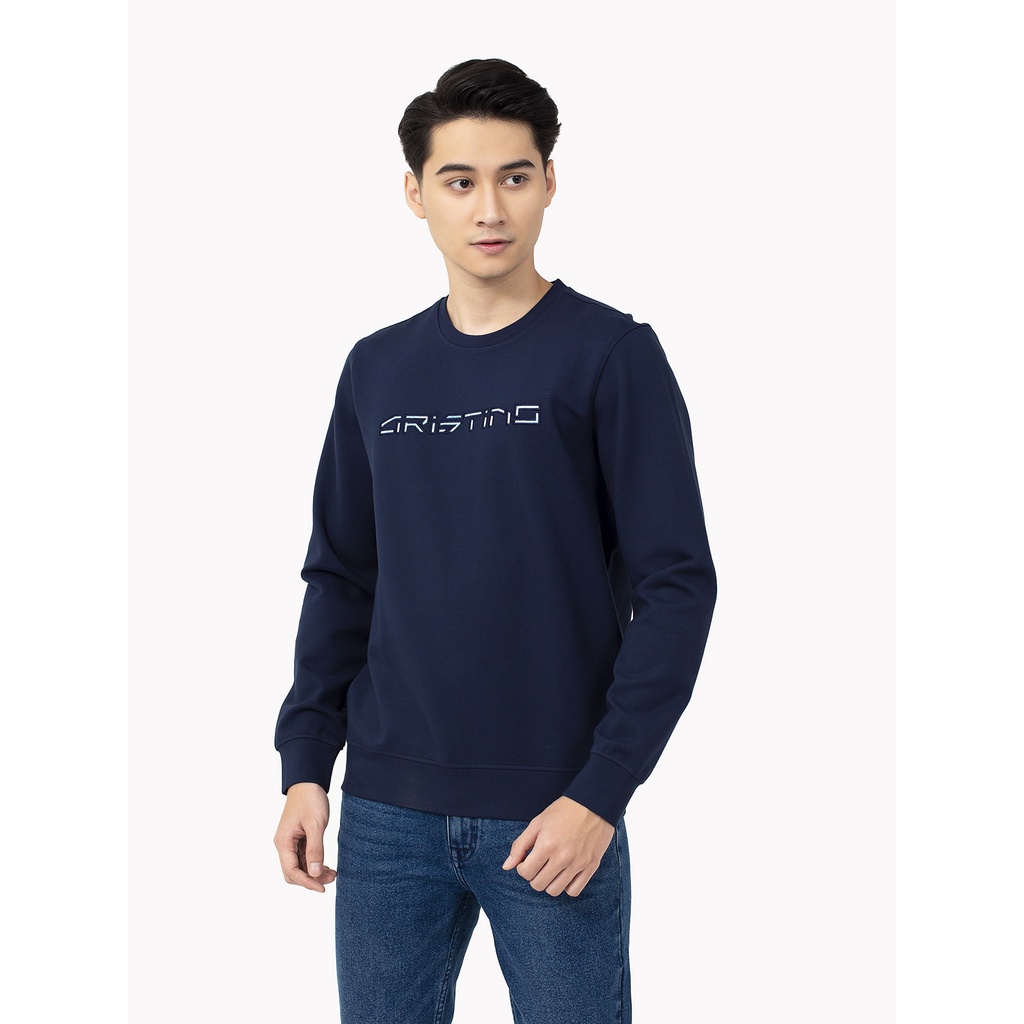 Áo thu đông nam Aristino bo tay bo gấu ASW026W1 màu tím than