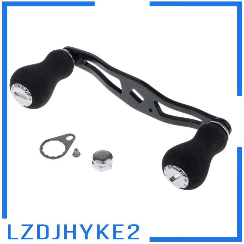 Tay cầm máy câu cá thay thế DIY bằng hợp kim nhôm màu đen