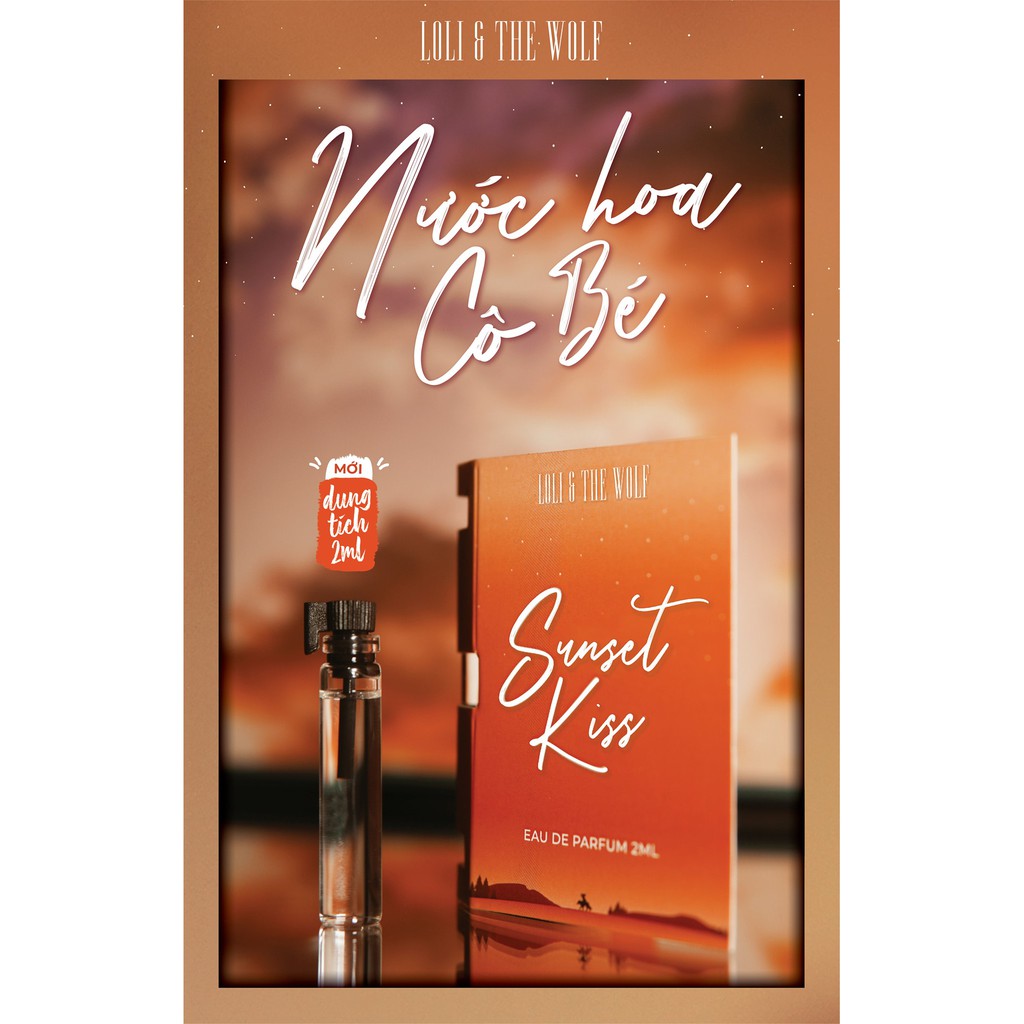 Nước hoa vùng kín nữ Sunset Kiss lưu hương lâu chai 2ml nhỏ gọn tiện lợi - LOLI & THE WOLF | Thế Giới Skin Care