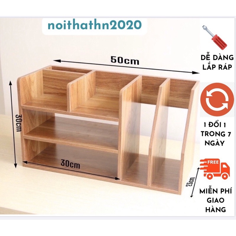 KỆ ĐỂ HỒ SƠ VÀ TÀI LIỆU VĂN PHÒNG GIÁ XƯỞNG Home Decor - Kệ sách để bàn mini gỗ MDF chống ẩm cao cấp