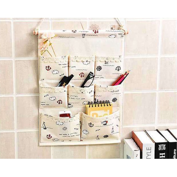 Túi vải treo tường chia ngăn ngăn lưu giữ vật dụng gọn gàng và tiết kiệm không gian G103-TuiVai