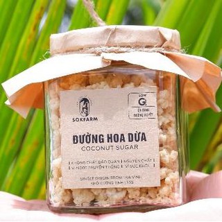 Đường Hoa Dừa Khô hữu cơ Sokfarm đặc sản Trà Vinh dùng cho người ăn kiêng tiểu đường ăn kê tô cho