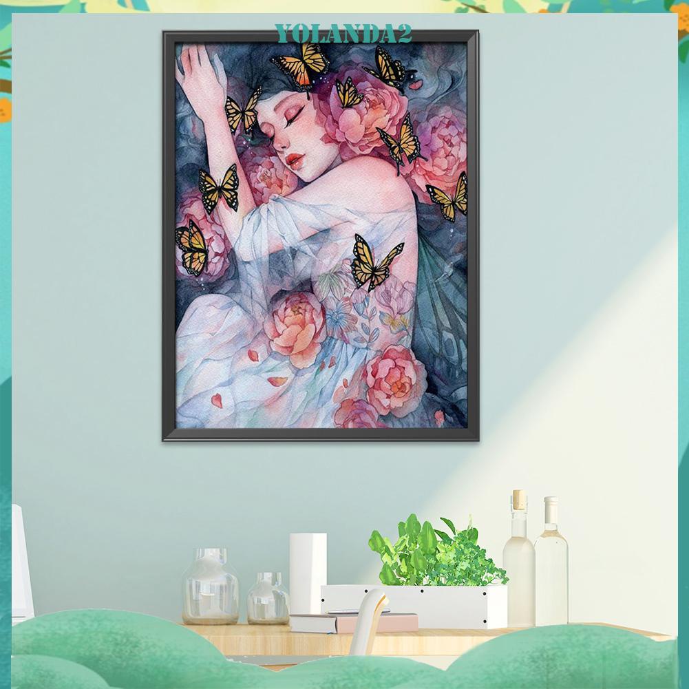 Tranh thêu chữ thập vải canvas 11CT hình nữ hoàng sáng bóng