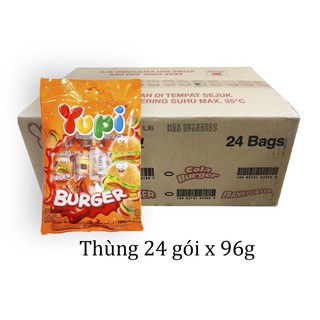 Thùng 24 Gói Kẹo Dẻo Yupi Burger 96gr