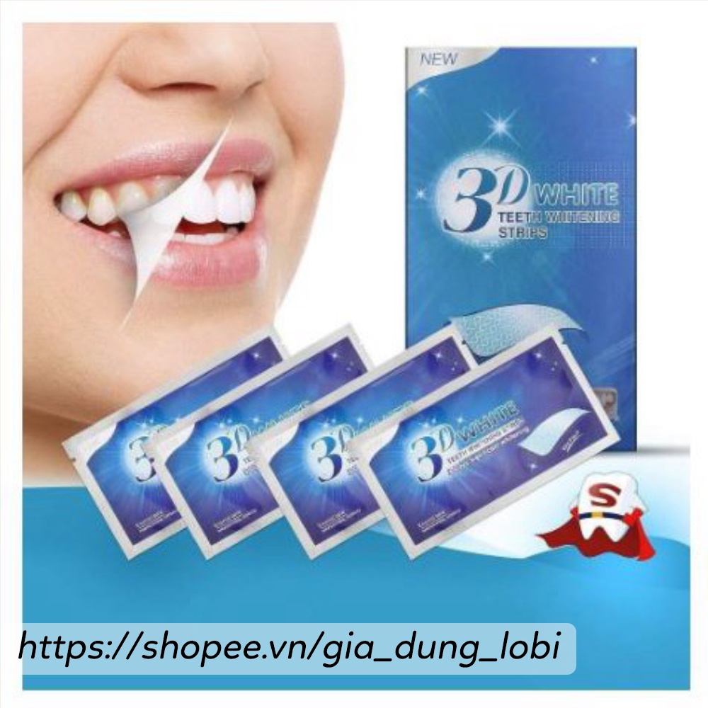 Miếng dán trắng răng 3D White Teeth Whitening Strips Hộp 7 gói