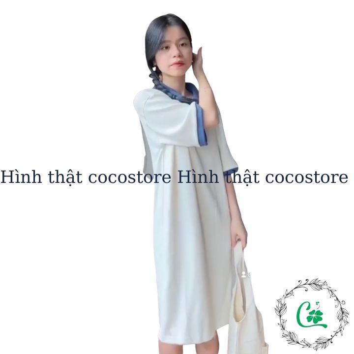 Váy suông phom rộng dáng dài chất thun tăm dày dặn COCOSTORE  V10