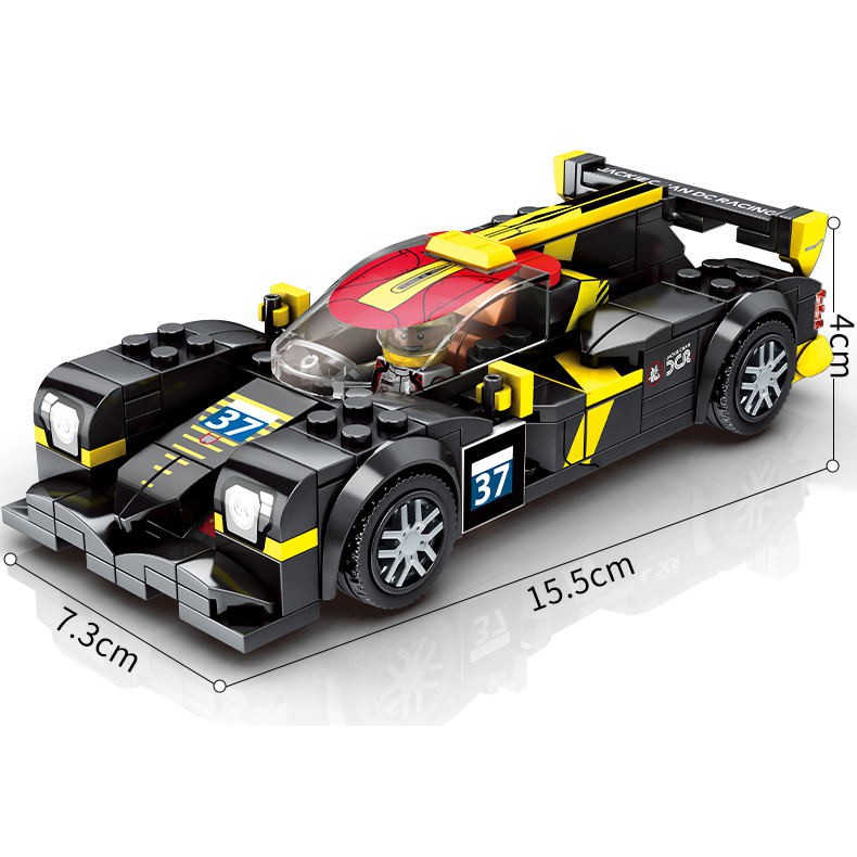 Đồ chơi Lắp ghép Mô hình đua lắp ghép kiểu bộ lắp ráp Sembo 607300-607304 Jack chen racing car 1:32