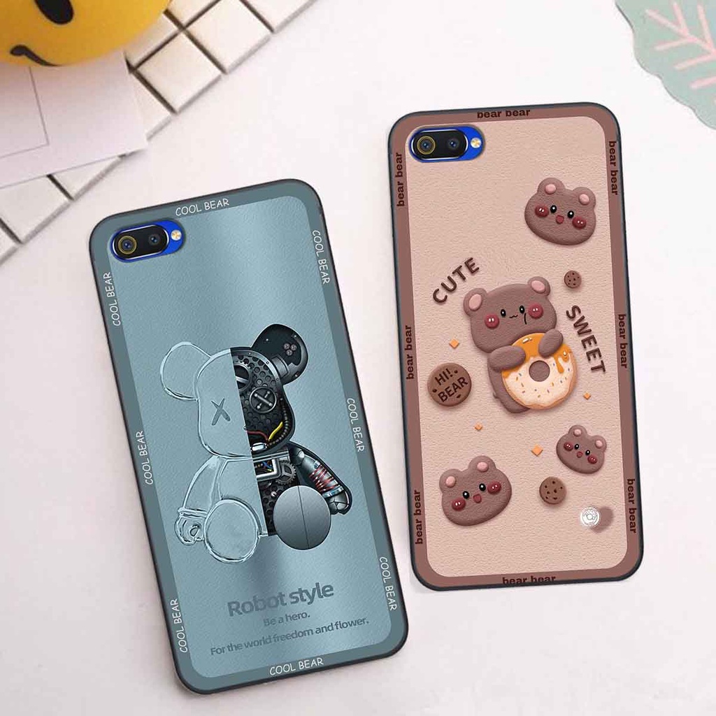 Ốp Realme C1 / C2 bear brick, gấu đáng yêu, dễ thương