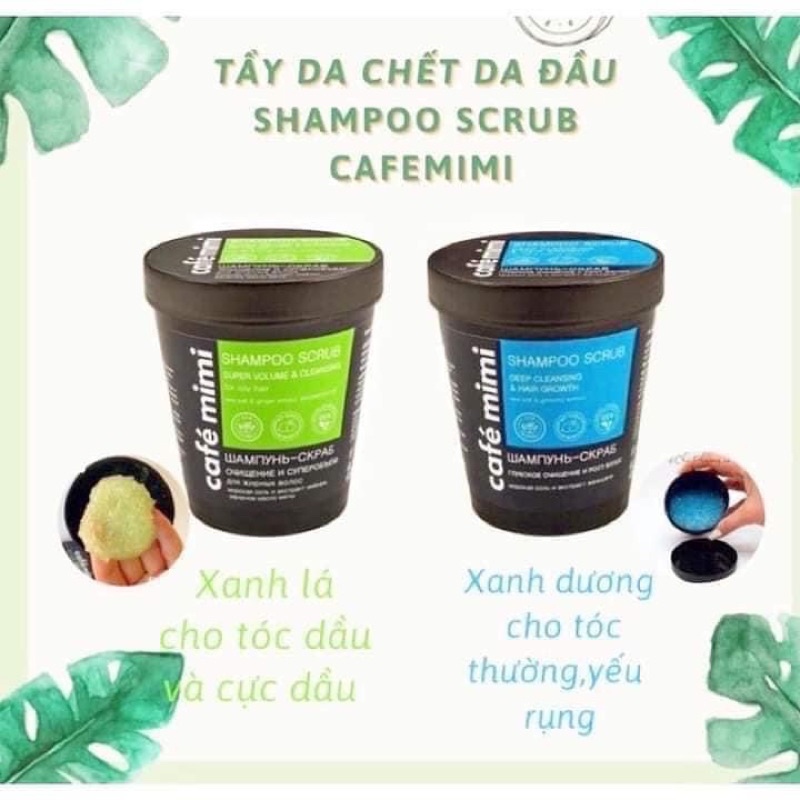 DẦU GỘI TẨY DA CHẾT CHO DA ĐẦU CAFE MIMI 330g