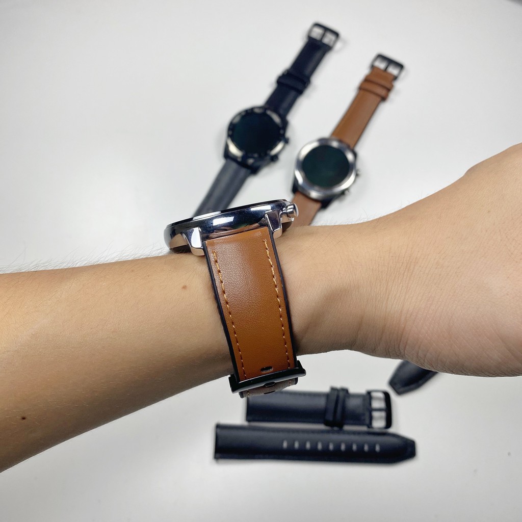 Dây Da Hybrid 20mm - 22MM Cho Smartwatch - Đồng hồ truyền thống - Chốt Thông Minh
