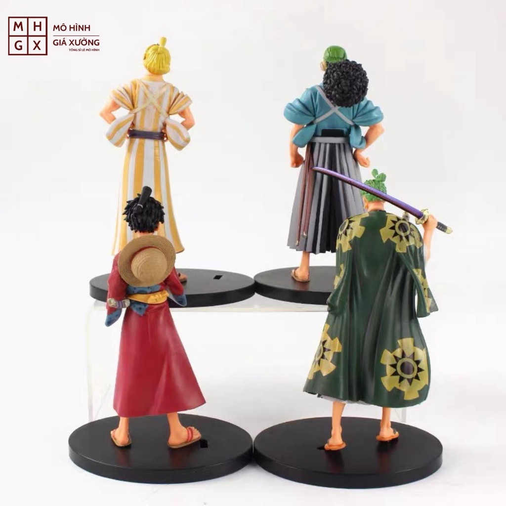 Mô Hình One Piece ở  Vương quốc Wano Luffy , Zoro , Usop, Sanji , Nami ,Brook , Choper Cao 17 - 21cm  -Tượng Figure