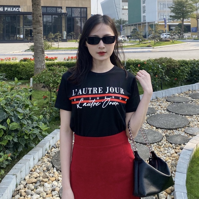 Áo phông màu đen thun cotton cao cấp