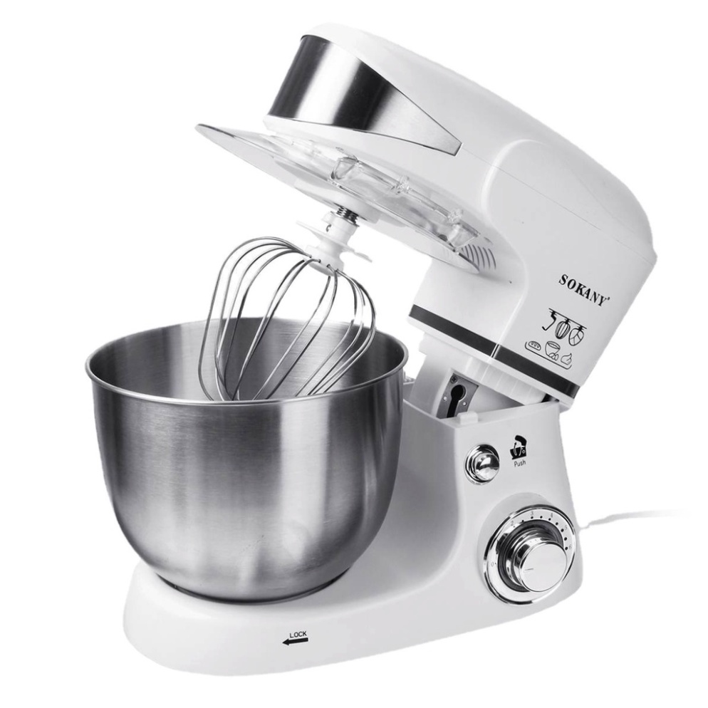 Máy nhào bột công nghiệp SOKANY  1000W - Hàng cao cấp- Máy đánh trứng, trộn salad, nhột bột - Bảo hành 1 năm