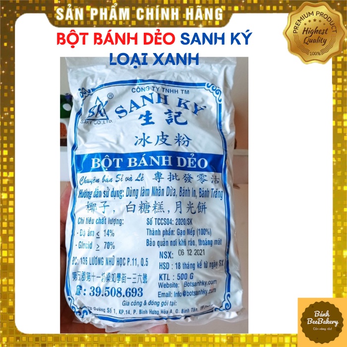 BỘT BÁNH DẺO SANH KÝ làm nhân bánh Dừa, Bánh in, Bánh Trăng, Bánh Trung Thu (loại 500 gr)