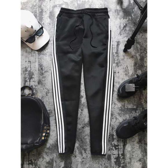 Quần dài thể dục 3 sọc loại vải mềm mát hút mồ hôi tốt | BigBuy360 - bigbuy360.vn