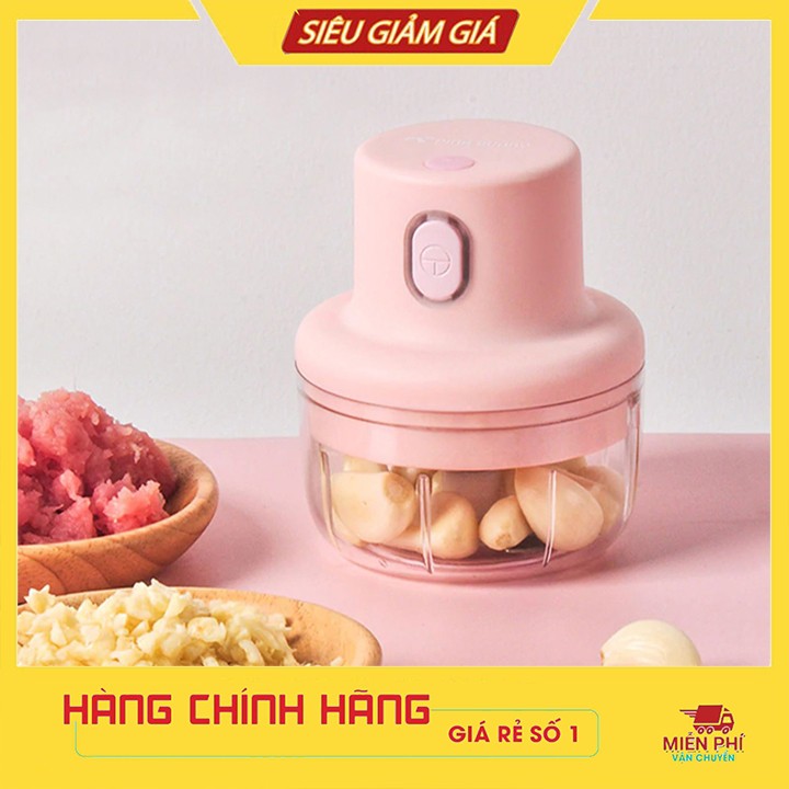 Máy Xay Tỏi Ớt Mini Không Dây, Sạc Điện