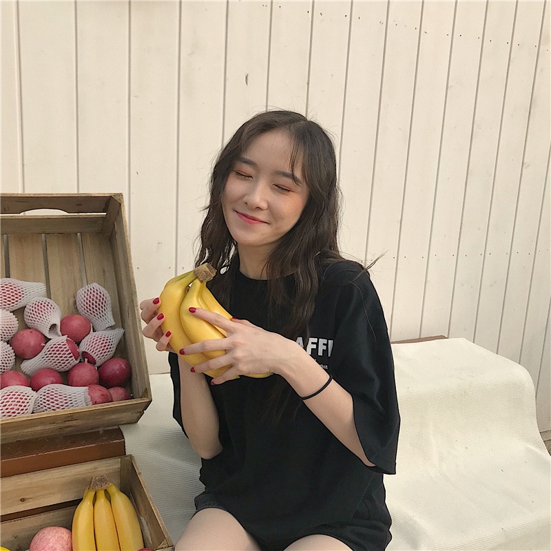 SUXI Áo Thun Tay Ngắn Dáng Rộng Phong Cách Hàn Quốc Dễ Phối Đồ Thời Trang Mùa Hè Cho Nữ