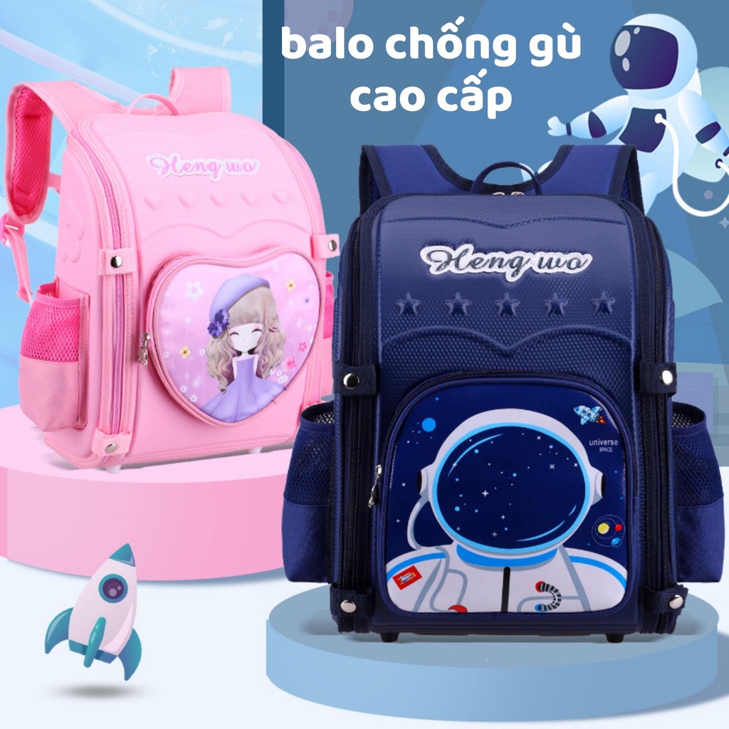Balo chống gù học sinh tiểu học, cặp chống gù cao cấp cho bé BOBIKIDS BL01
