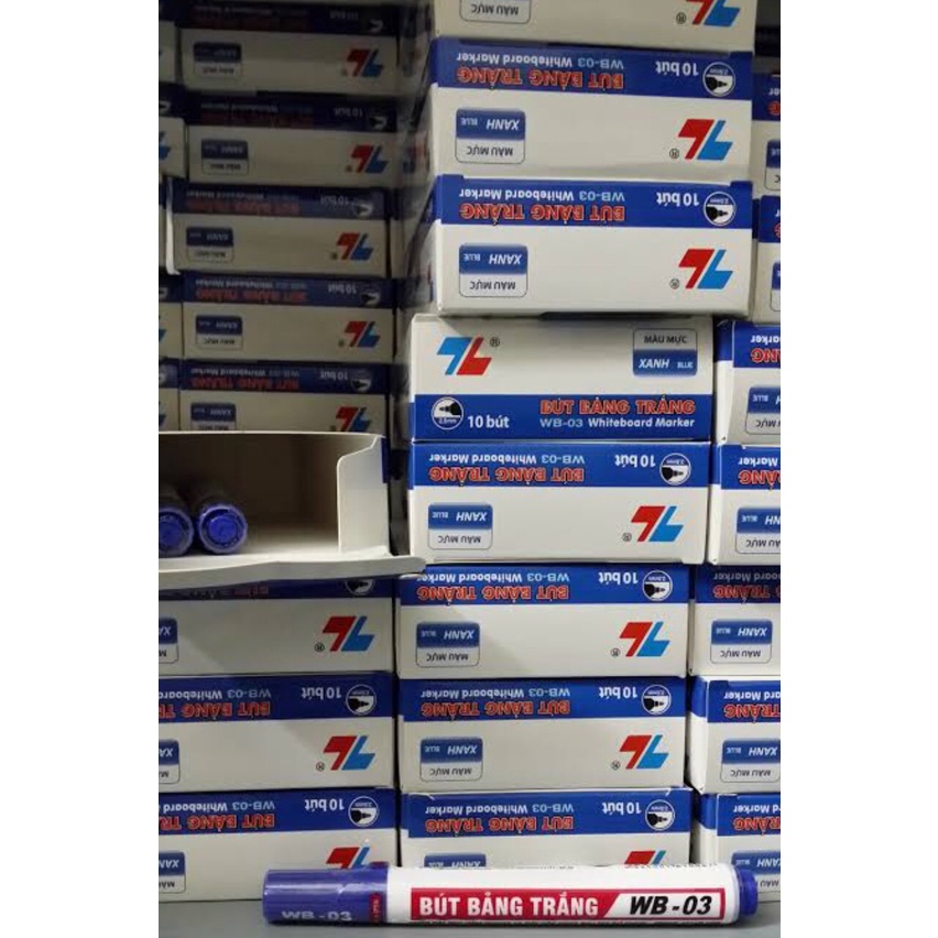 1 hộp 10 bút dạ viết bảng trắng Thiên Long, có thể đổ mực khi hết