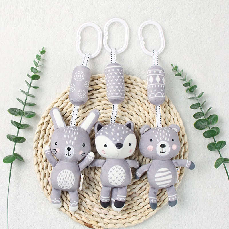 Lục Lạc Thú Bông Hoạt Hình Treo Xe Đẩy/Xe Đẩy Cho Bé