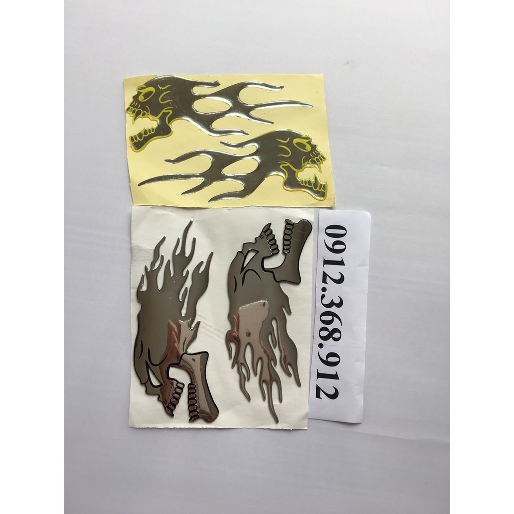 Bộ decal phong cách cá tính độc đáo dán xe máy, oto