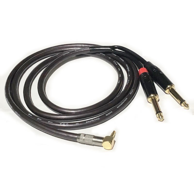 Dây Livestream 3.5mm Bẻ Góc 90 Độ Ra 2 Đầu 6.5mm: Dùng Cho Sound Card, Mixer Dài 1,5m - cao cấp