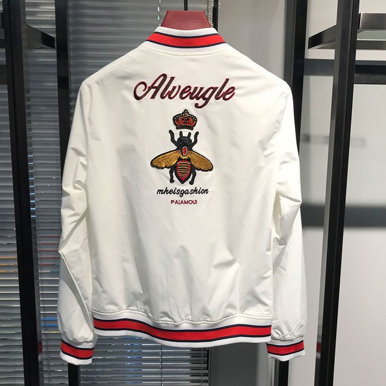 Aó khoác gió thêu thủ công hình con ong