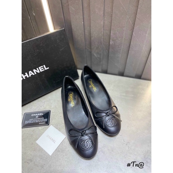 Giày bệt nơ một màu