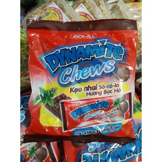 Kẹo DYNAMITE CHEWS - Kẹo nhai sô cô la hương bạc hà gói 125g
