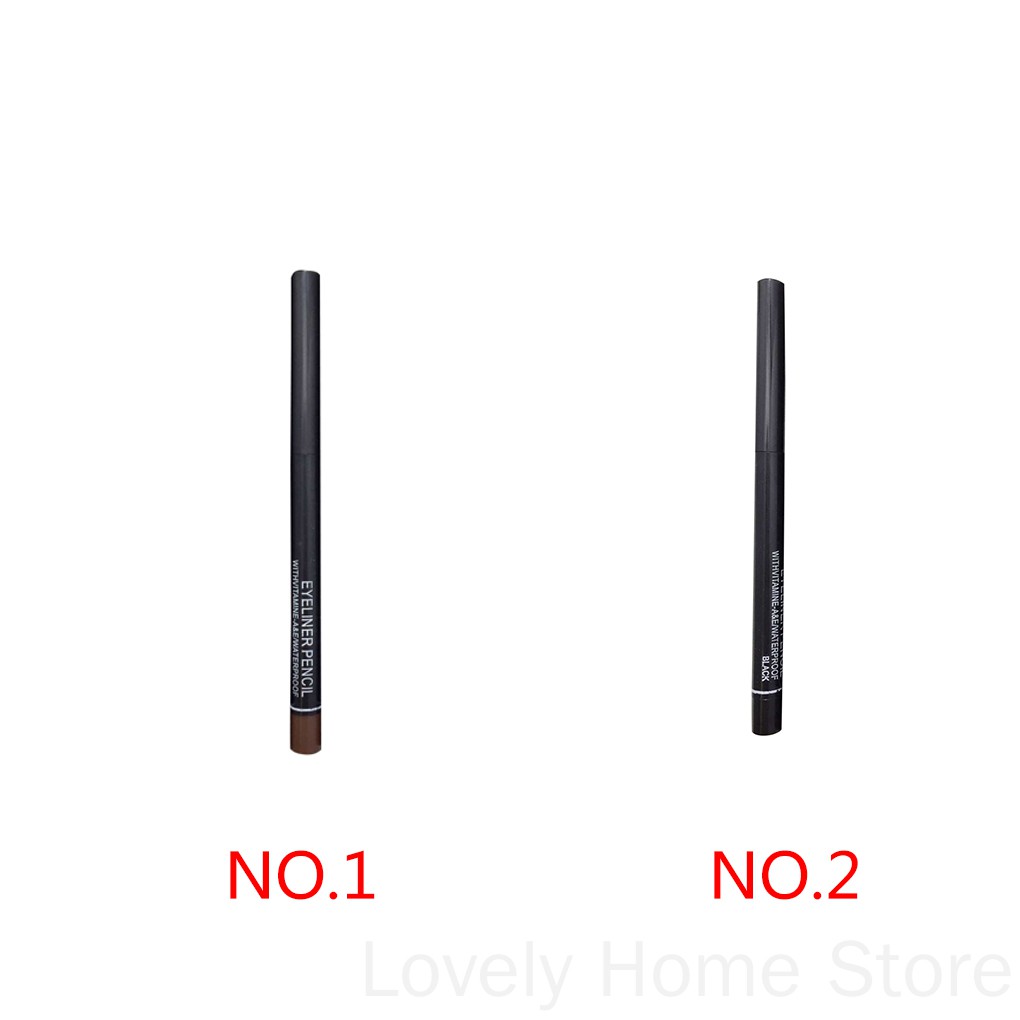 [Hàng mới về] Bút kẻ mắt chứa vitamin E màu đen/nâu kháng nước dành cho người mới bắt đầu