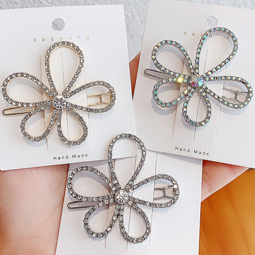 Kẹp Tóc Hình Hoa Đính Đá Phong Cách Retro Dành Cho Nữ