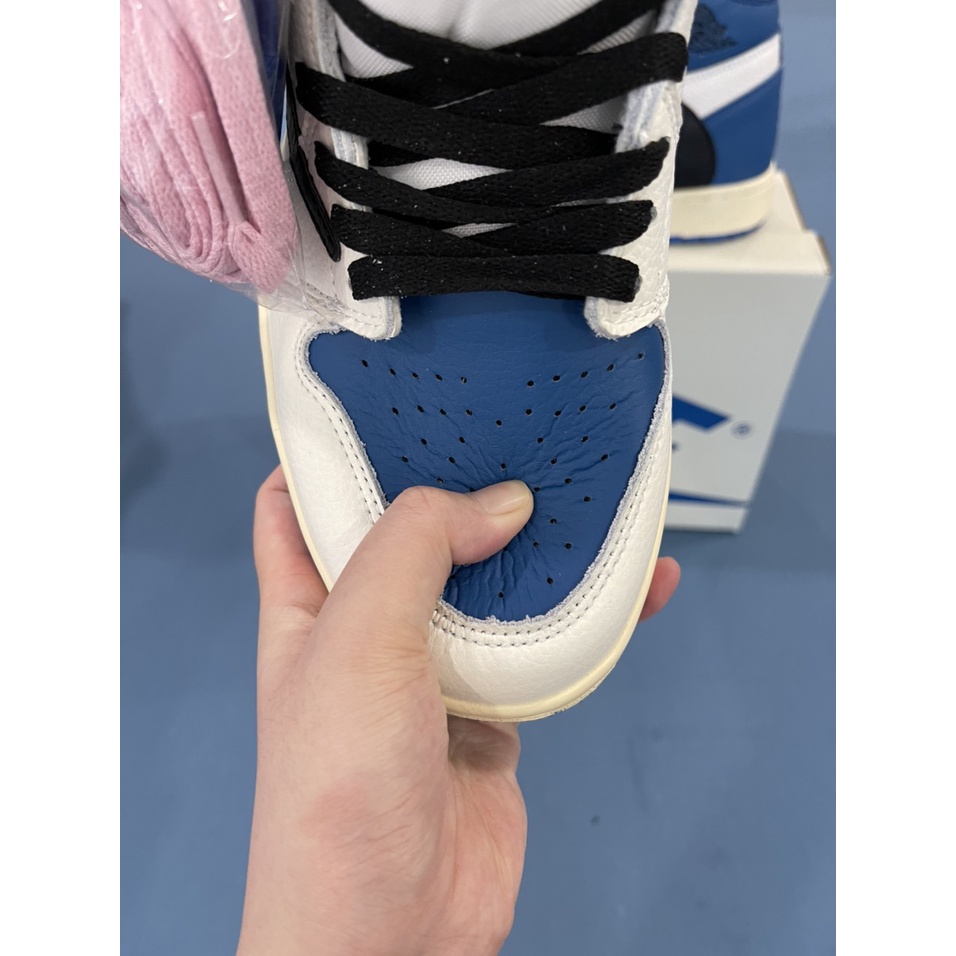 ZinVG Giày jordan travis cao cổ xanh trắng , Giày Thể Thao Jordan cao cổ NAM NỮ
