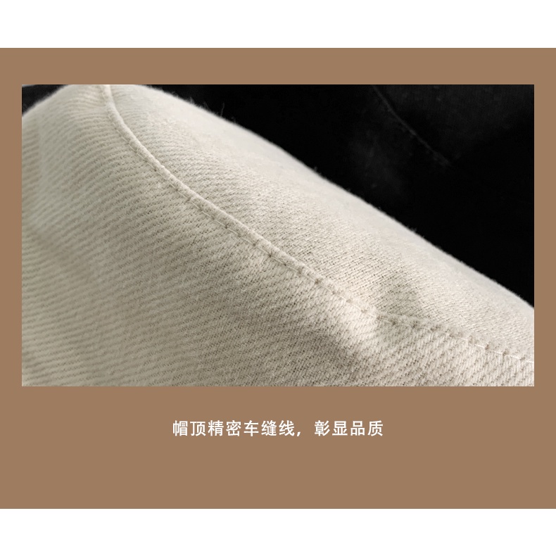 Mũ Tai Bèo Hai Mặt Màu Sắc Đơn Giản Phong Cách Hàn Quốc Dễ Phối Đồ Thời Trang Xuân Thu Cho Nữ