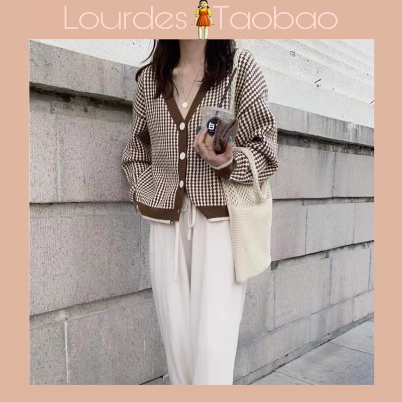Áo Cardigan Len QCCC Dáng Lửng Chất Mịn