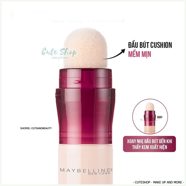 [CHÍNH HÃNG - CÓ VIDEO] Bút Cushion Che Khuyết Điểm và Quầng Thâm Mắt Maybelline Instant Age Rewind Concealer 6ml | BigBuy360 - bigbuy360.vn