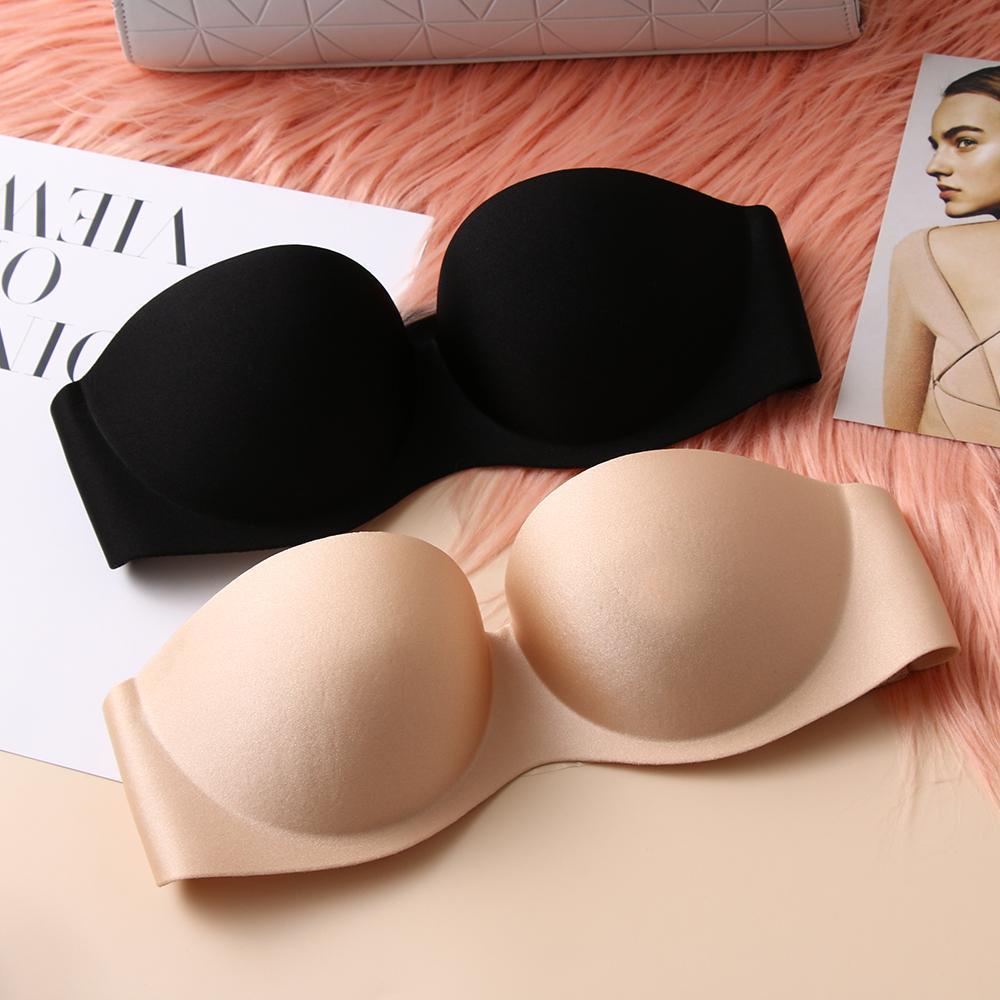 Áo Lót Nâng Ngực Không Dây Chống Trượt Cúp 1 / 2 Thời Trang Gợi Cảm Dành Cho Nữ