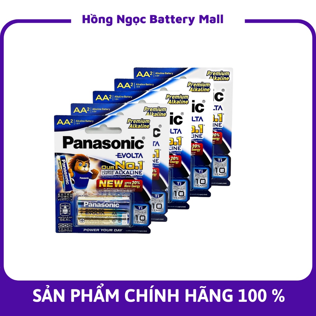 5 Đôi Pin AA 1,5V Panasonic Evolta Thế Hệ Mới - Hàng Chính Hãng