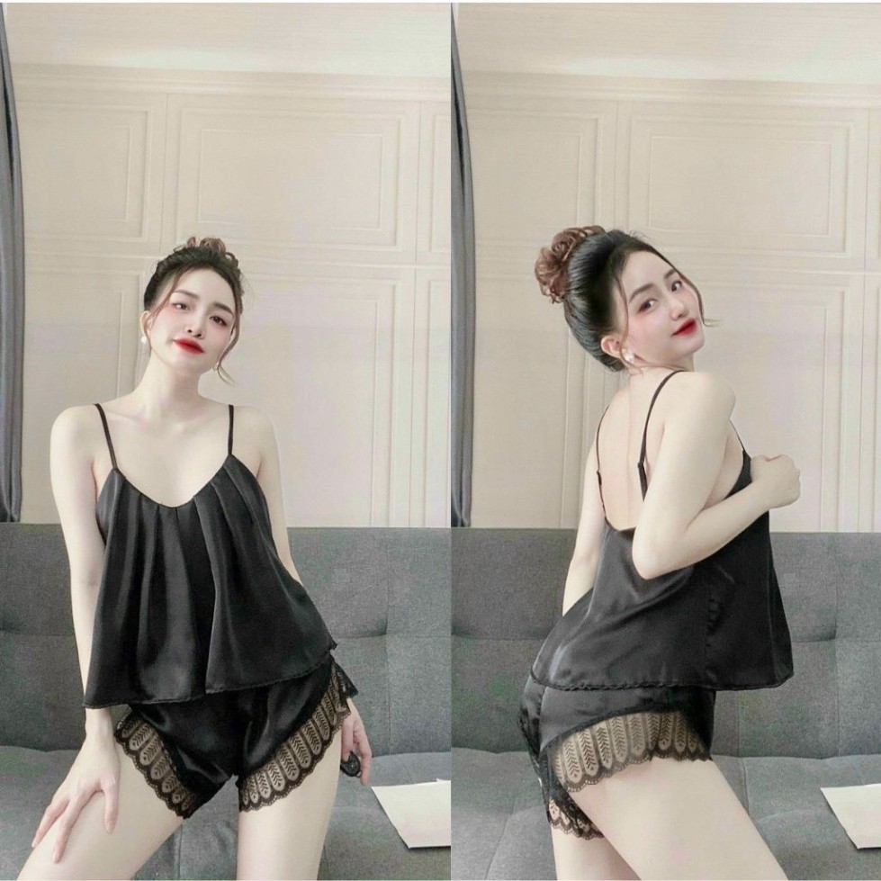 Đồ ngủ nữ❣️FREE SHIP❣️Đồ ngủ sexy lụa Satin cao cấp mềm mại xinh xắn < 63kg | BigBuy360 - bigbuy360.vn