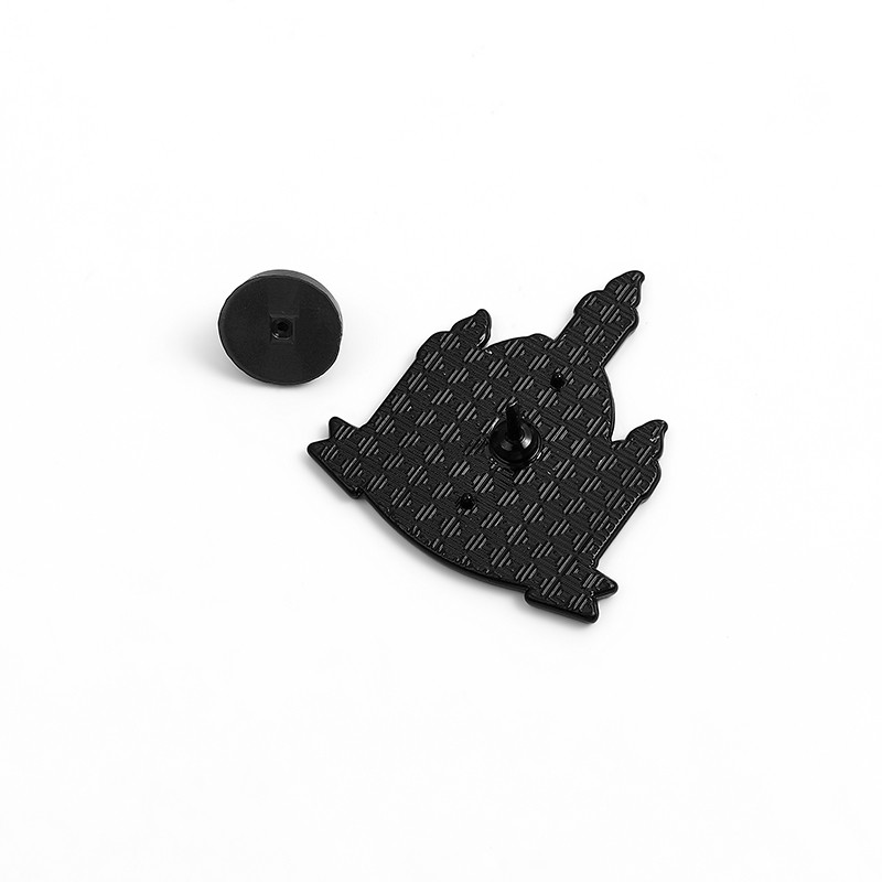 Ghim cài áo QIHE JEWELRY trang trí kiểu đầu lâu halloween phong cách gothic bằng hợp kim